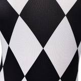 Movie Joker: Folie à Deux (2024) Harley Quinn Women White And Black Swimsuit Cosplay Costume