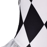 Movie Joker: Folie à Deux (2024) Harley Quinn Women White And Black Swimsuit Cosplay Costume