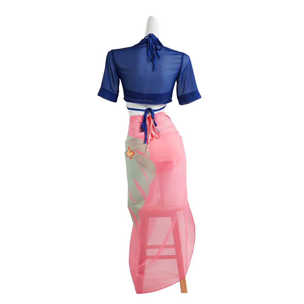 Anime One Piece Nico Robin Women Swimsuit Set Cosplay Costume Outfits Halloween Carnival Suit