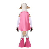 Anime One Piece PUNK-05 Atlas Kids Children Pink Dress Set Cosplay Costume Outfits Halloween Carnival Suit