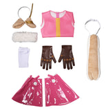 Anime One Piece PUNK-05 Atlas Kids Children Pink Dress Set Cosplay Costume Outfits Halloween Carnival Suit