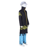 Anime One Piece Trafalgar D. Water Law Kids Children Black Outfit Cosplay Costume Outfits Halloween Carnival Suit