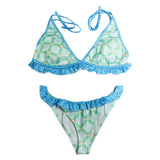 Wendy Marvell Women Green Bikini Set Swimsuit Cosplay Costume Outfits Halloween Carnival Suit