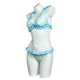 Anime Wendy Marvell Women Green Bikini Set Swimsuit Cosplay Costume Outfits Halloween Carnival Suit
