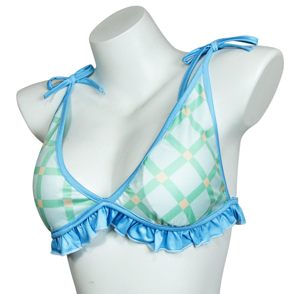Anime Wendy Marvell Women Green Bikini Set Swimsuit Cosplay Costume Outfits Halloween Carnival Suit