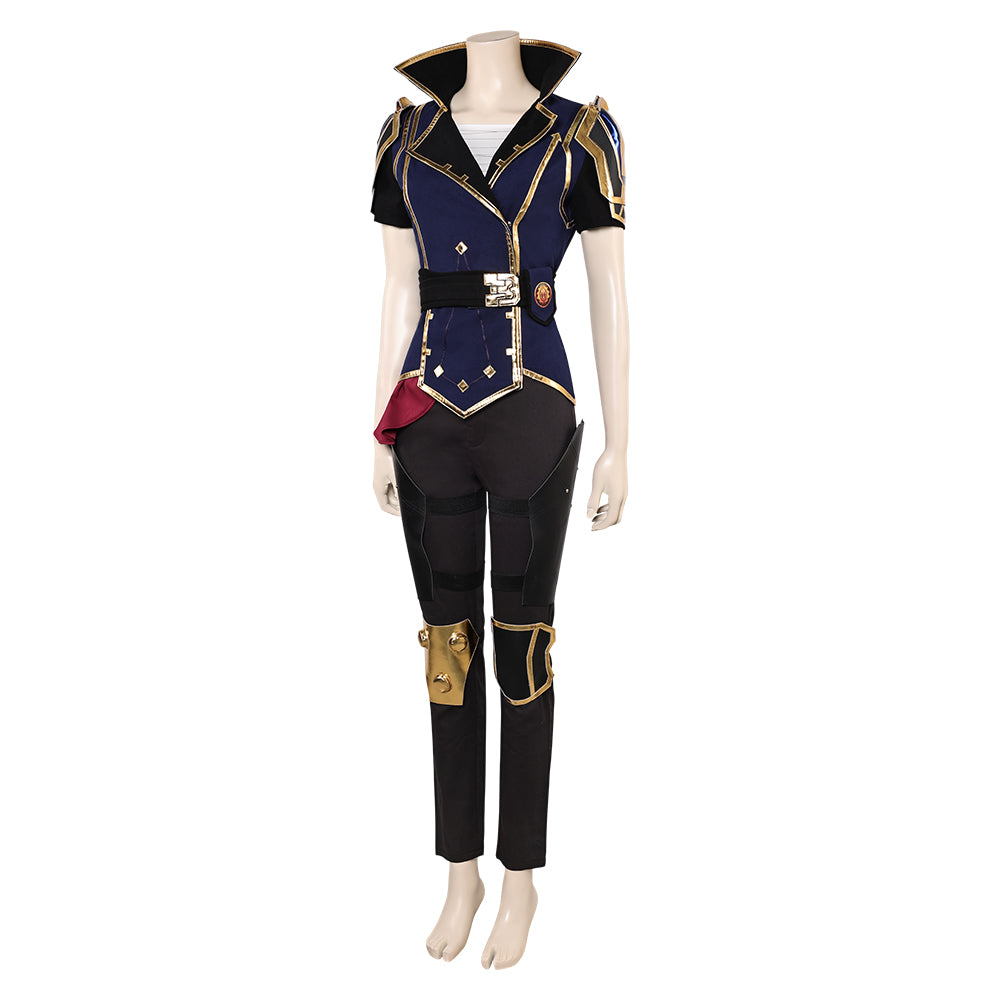 Arcane: League of Legends Season 2 (2024) Vi Women Blue Outfit Cosplay Costume Outfits Halloween Carnival Suit