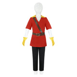 Beauty and the Beast Gaston Kids Children Red Outfit Cosplay Costume Outfits Halloween Carnival Suit