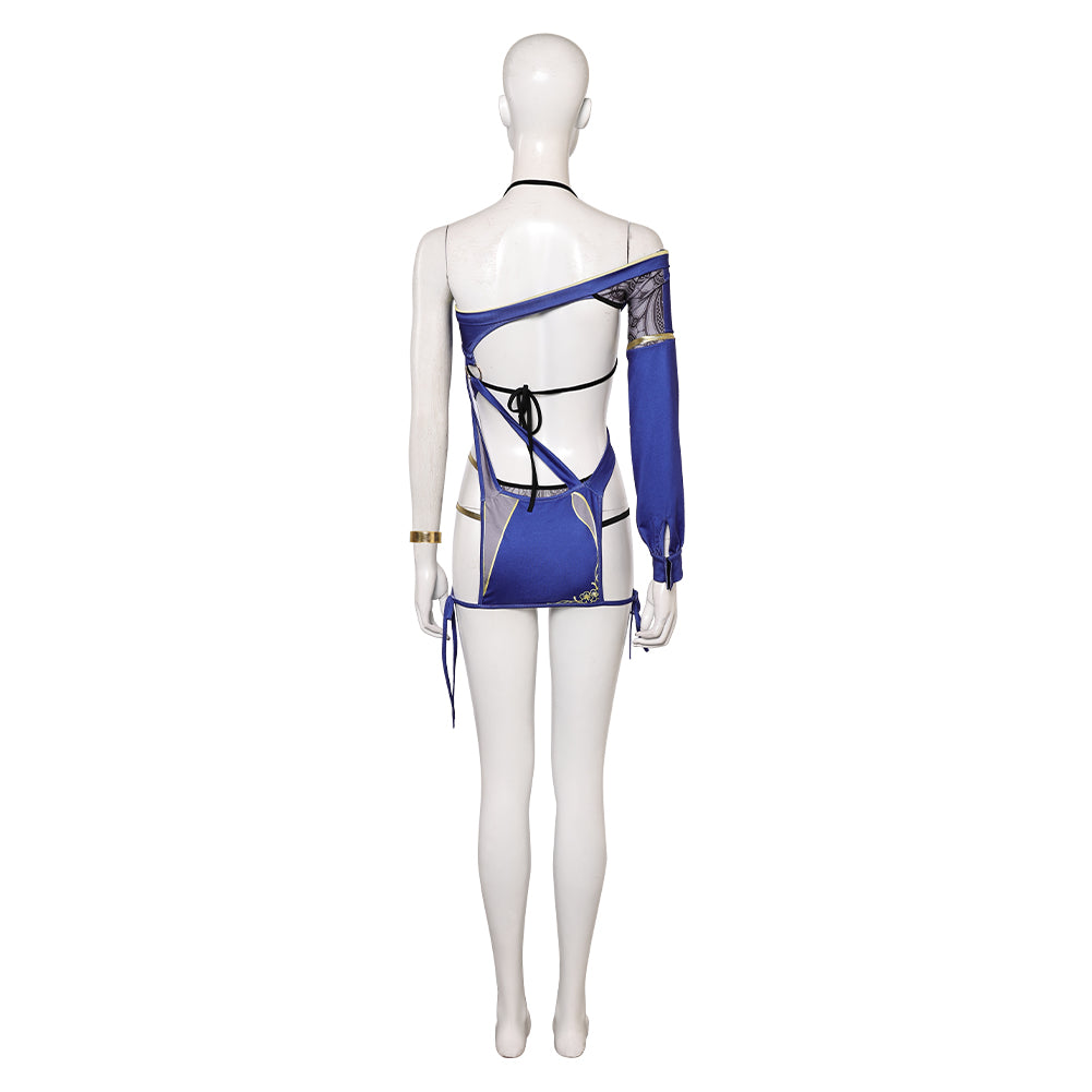 Dead or Alive Game Monica Women Blue Swimsuit Cosplay Costume Outfits Halloween Carnival Suit