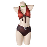 Doreen Green Squirrel Girl Women Brown Bikini Set Swimsuit Cover Up Outfit Cosplay Costume