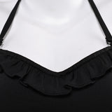 Final Fantasy Tifa Lockhart Women Black Swimsuit Set Cosplay Costume Outfits Halloween Carnival Suit