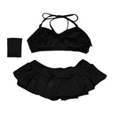 Final Fantasy Tifa Lockhart Women Black Swimsuit Set Cosplay Costume Outfits Halloween Carnival Suit