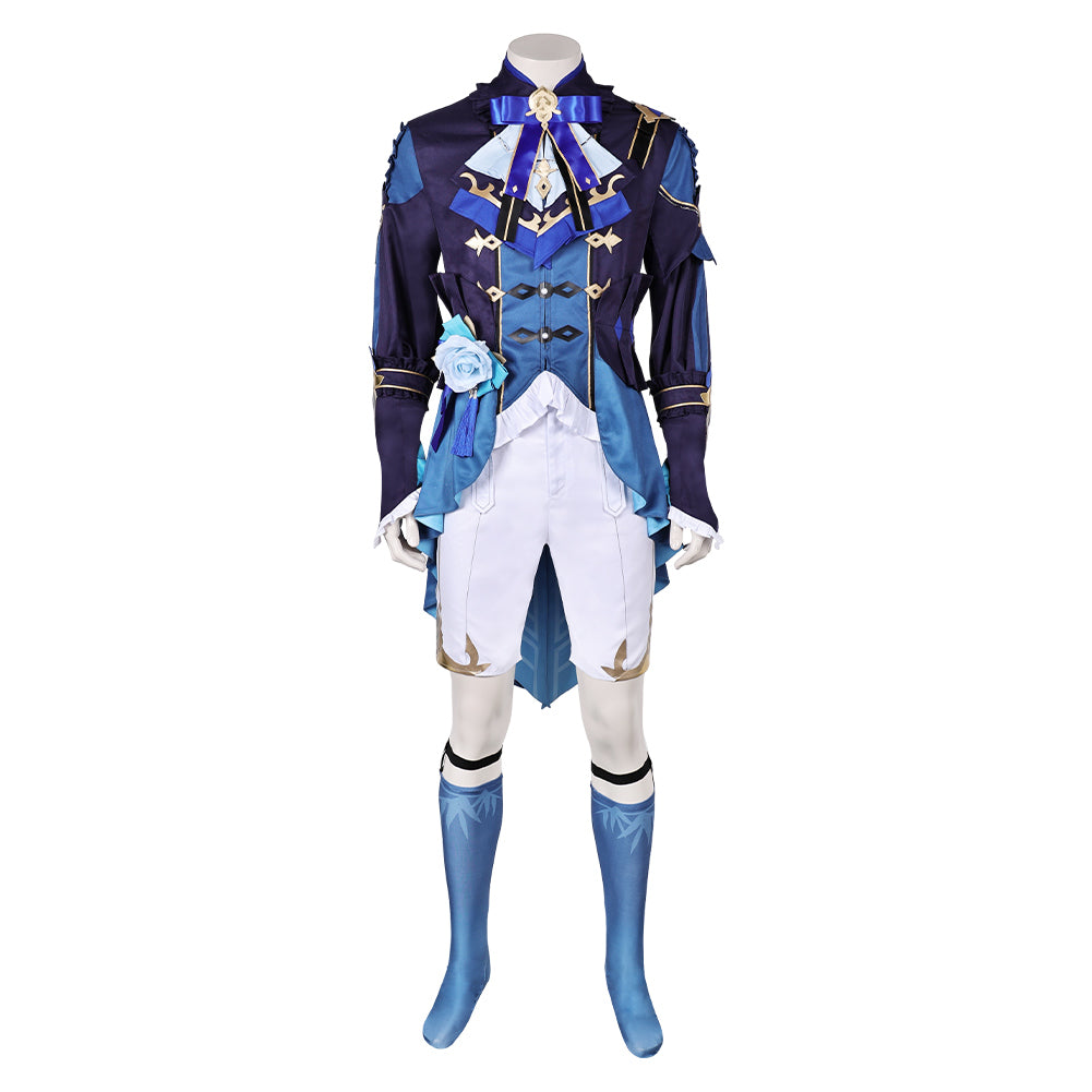 Game Genshin Impact Lantern Rite Xingqiu Blue Outfit Cosplay Costume Outfits Halloween Carnival Suit