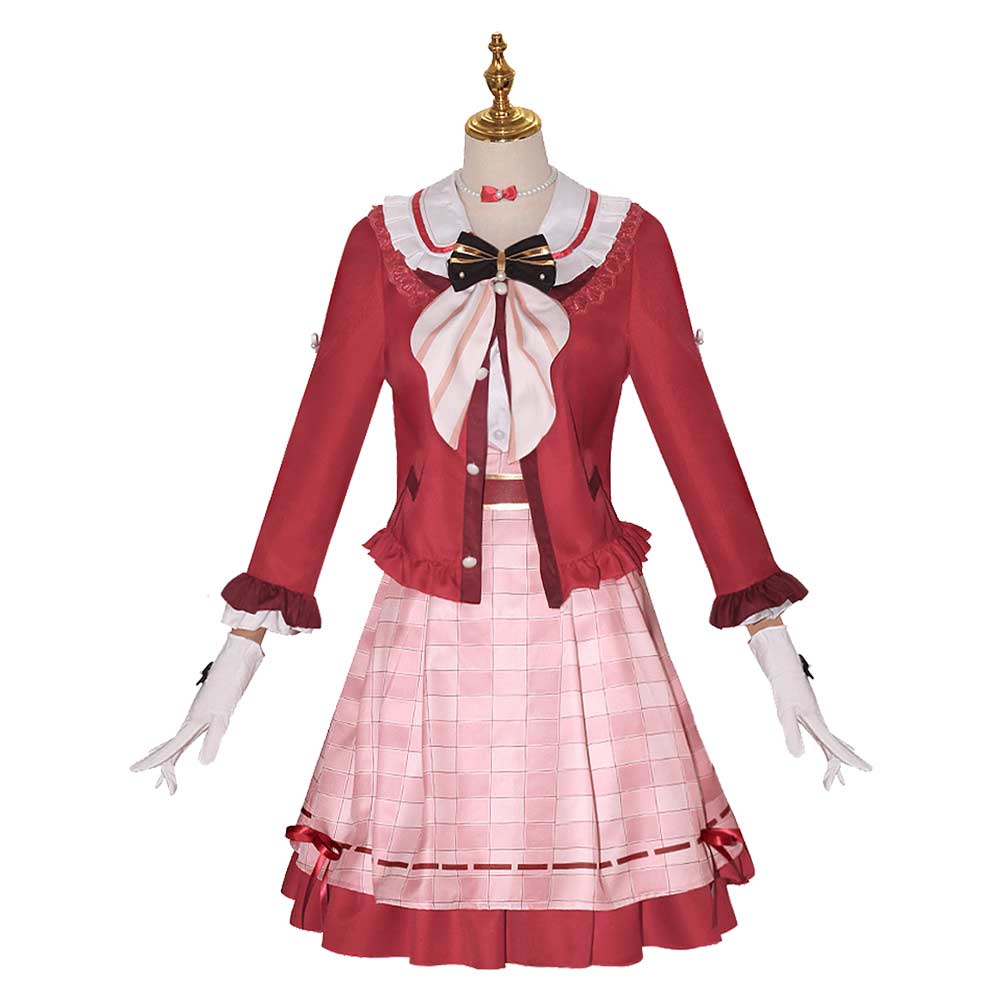 Game Genshin Impact Sangonomiya Kokomi Women Red Dress Cosplay Costume Outfits Halloween Carnival Suit
