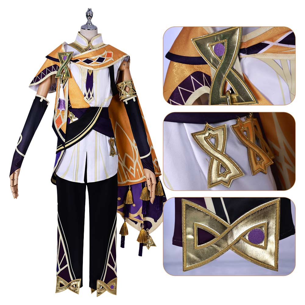 Game Genshin Impact Sethos Orange Outfit Cosplay Costume Outfits Halloween Carnival Suit