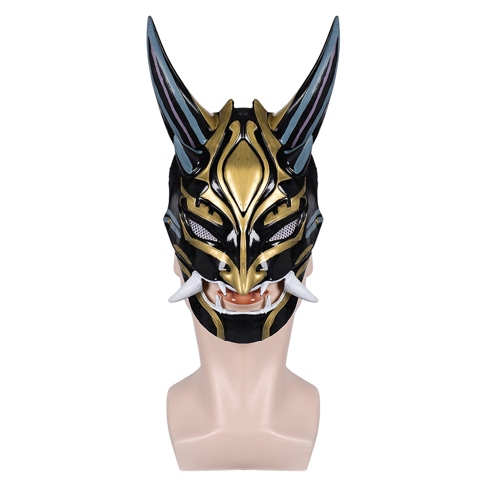 Game Genshin Impact Xiao Cosplay Latex Masks Halloween Party Costume Props