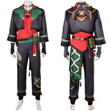 Game Genshin Impact Yip Gaming Black Outfit Cosplay Costume Outfits Halloween Carnival Suit