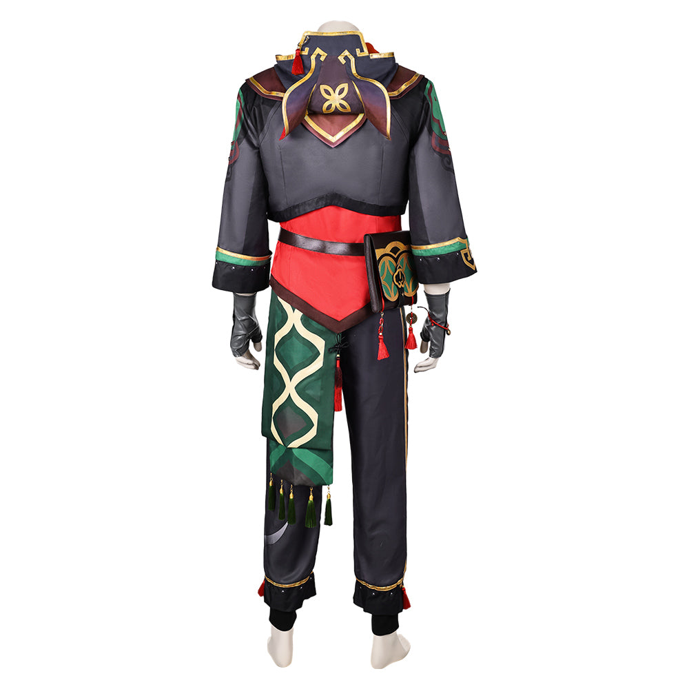 Game Genshin Impact Yip Gaming Black Outfit Cosplay Costume Outfits Halloween Carnival Suit