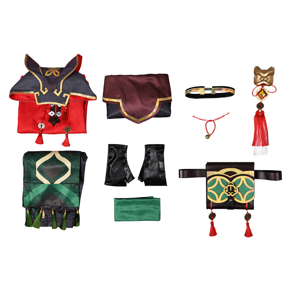 Game Genshin Impact Yip Gaming Black Outfit Cosplay Costume Outfits Halloween Carnival Suit