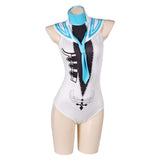 Game Stellar Blade Eve Women Blue One-piece Swimsuit Cosplay Costume Outfits Halloween Carnival Suit
