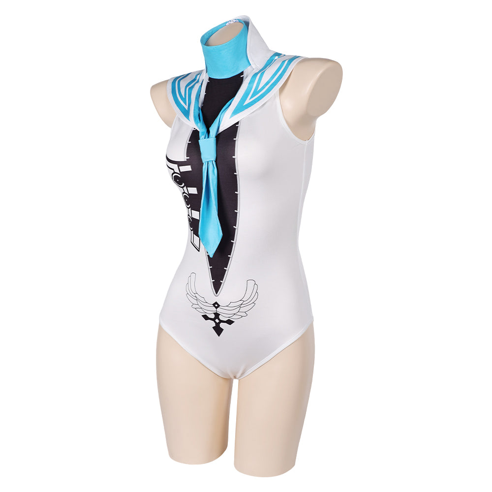 Game Stellar Blade Eve Women Blue One-piece Swimsuit Cosplay Costume Outfits Halloween Carnival Suit