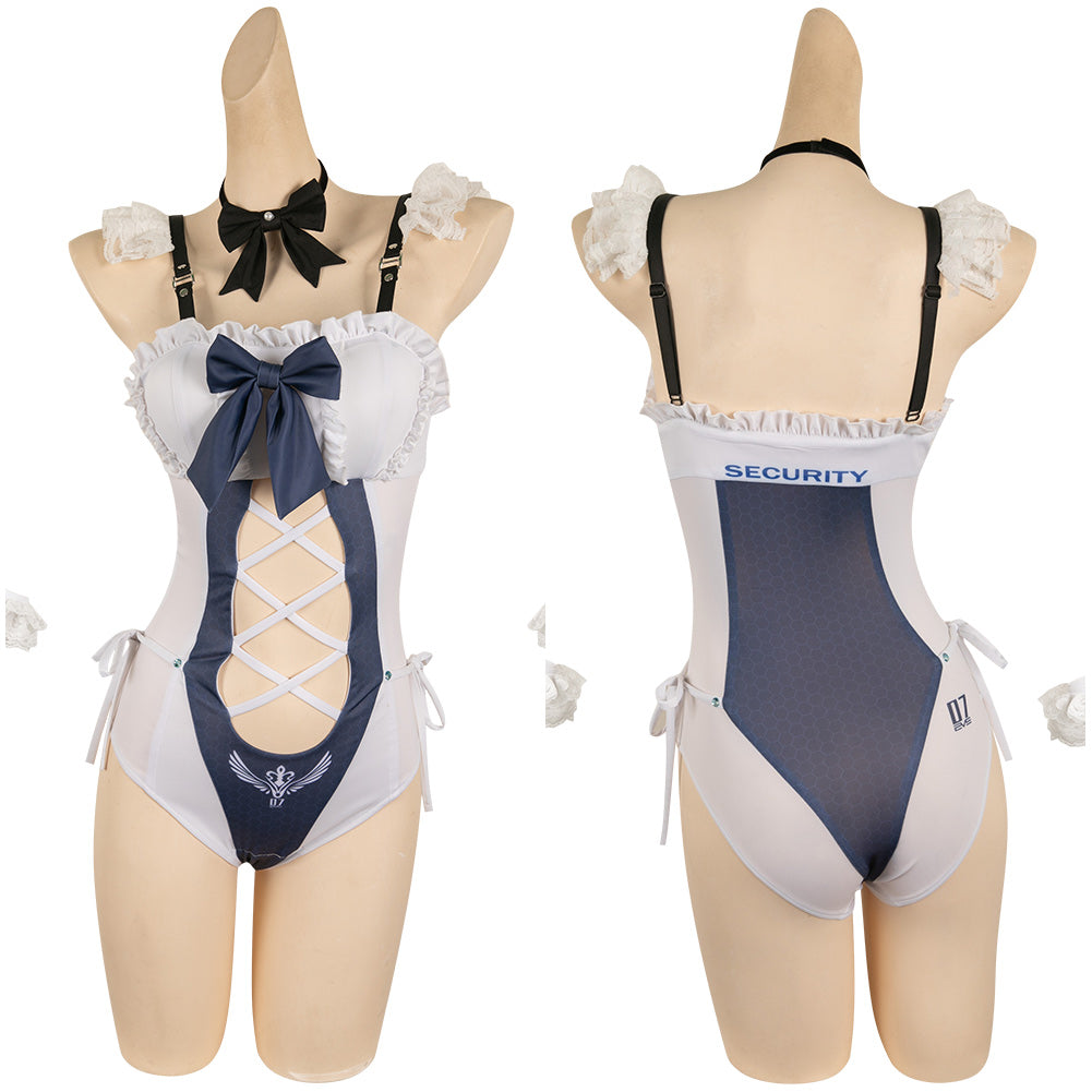 Game Stellar Blade Eve Women White Ocean Maid Swimsuit Cosplay Costume Outfits Halloween Carnival Suit