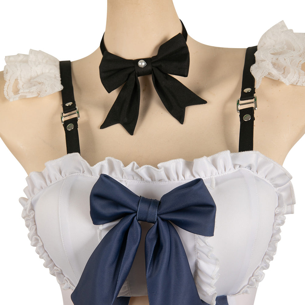 Game Stellar Blade Eve Women White Ocean Maid Swimsuit Cosplay Costume Outfits Halloween Carnival Suit