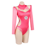 Invincible Atom Eve Women Pink One-piece Swimsuit Carnival Halloween Cosplay Costume