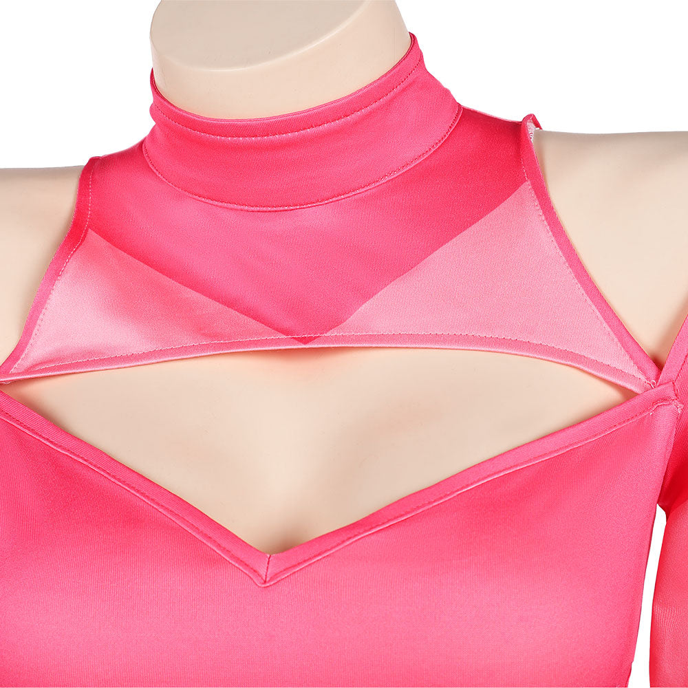 Invincible Atom Eve Women Pink One-piece Swimsuit Carnival Halloween Cosplay Costume