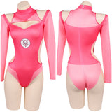 Invincible Atom Eve Women Pink One-piece Swimsuit Carnival Halloween Cosplay Costume