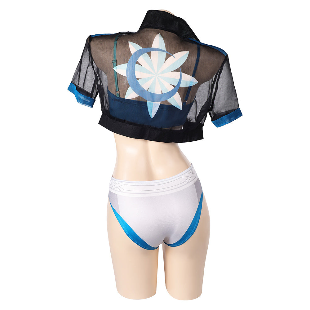 Luna Snow Women Blue Bikini Set Swimsuit Outfit Cosplay Costume Outfits Halloween Carnival Suit