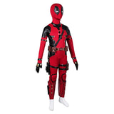 Movie Deadpool & Wolverine 2024 Wade Wilson Kids Children Red Outfit Cosplay Costume