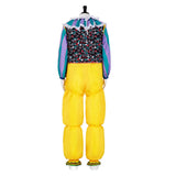 Movie It Pennywise Yellow Jumpsuit Cosplay Costume Outfits Halloween Carnival Suit