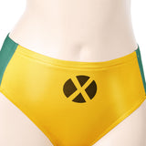 Rogue Women Yellow And Green Swimsuit Cosplay Costume Outfits Halloween Carnival Suit