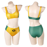 Rogue Women Yellow And Green Swimsuit Cosplay Costume Outfits Halloween Carnival Suit