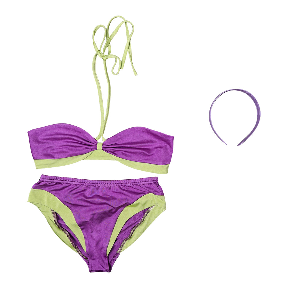 Scooby-Doo Daphne Women Purple Swimsuit Set Cosplay Costume Outfits Halloween Carnival Suit