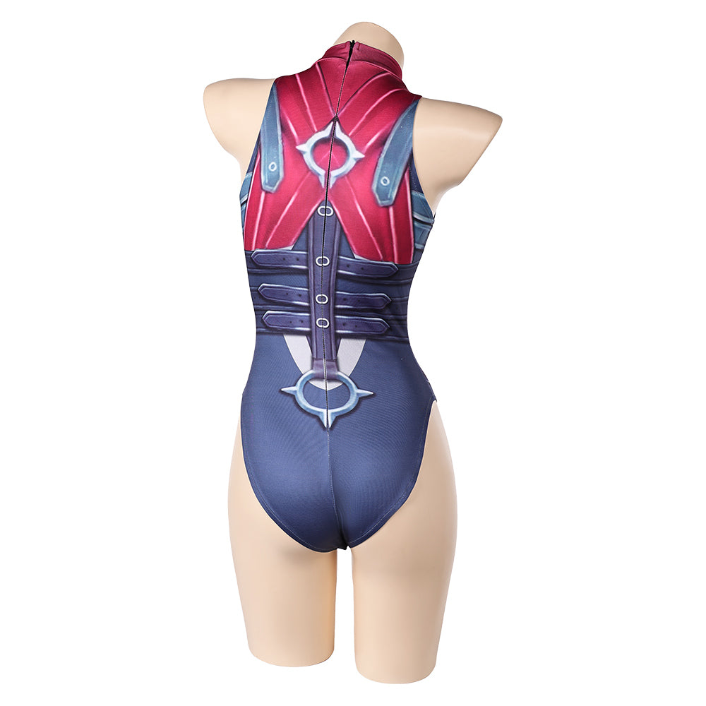 Susan Storm Women Blue One-piece Malice Swimsuit Cosplay Costume Outfits Halloween Carnival Suit