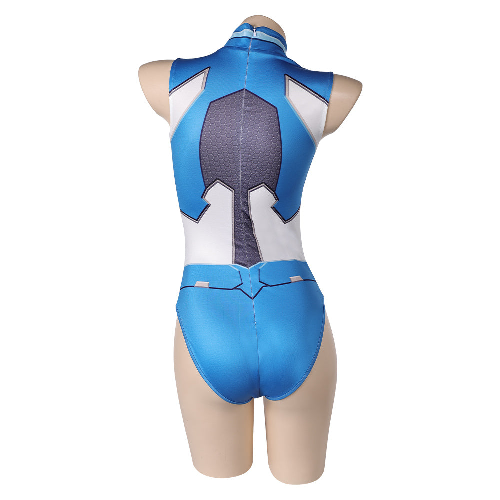 Susan Storm Women Blue One-piece Swimsuit Jumpsuit Cosplay Costume Outfits Halloween Carnival Suit
