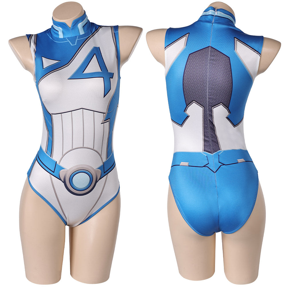 Susan Storm Women Blue One-piece Swimsuit Jumpsuit Cosplay Costume Outfits Halloween Carnival Suit