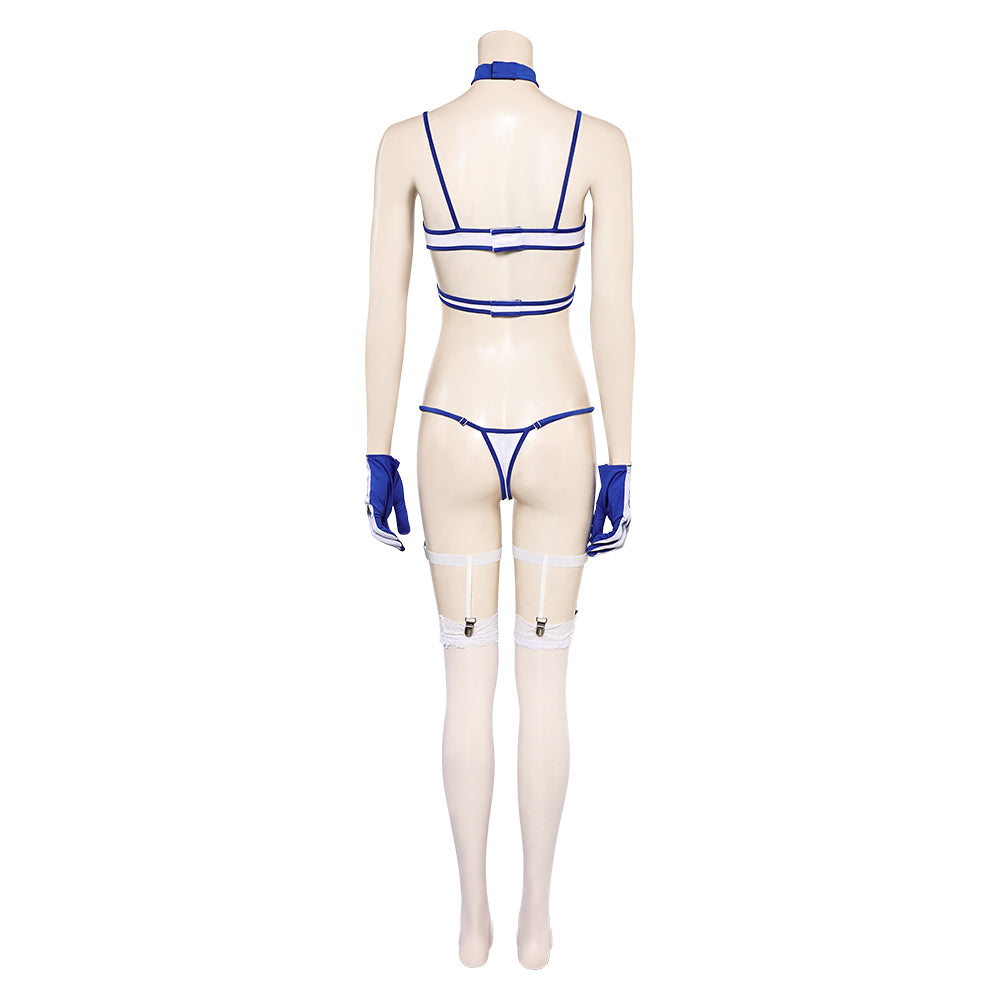 Susan Storm Women Blue White Bikini Set Swimsuit Cosplay Costume Outfits Halloween Carnival Suit