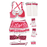 Tekken 8 Lili Women Pink Swimsuit Cosplay Costume Outfits Halloween Carnival Suit
