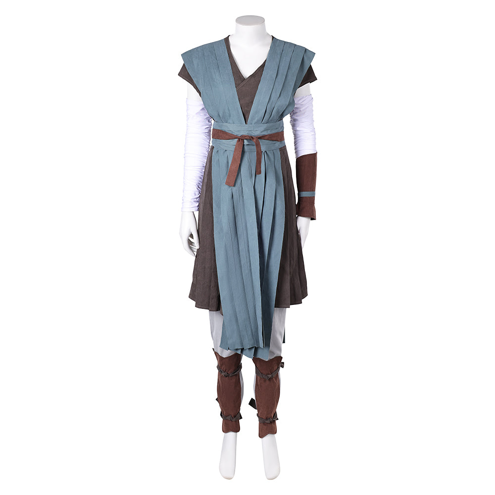 The Last Jedi Rey Women Blue Combat Outfit Cosplay Costume Outfits Halloween Carnival Suit