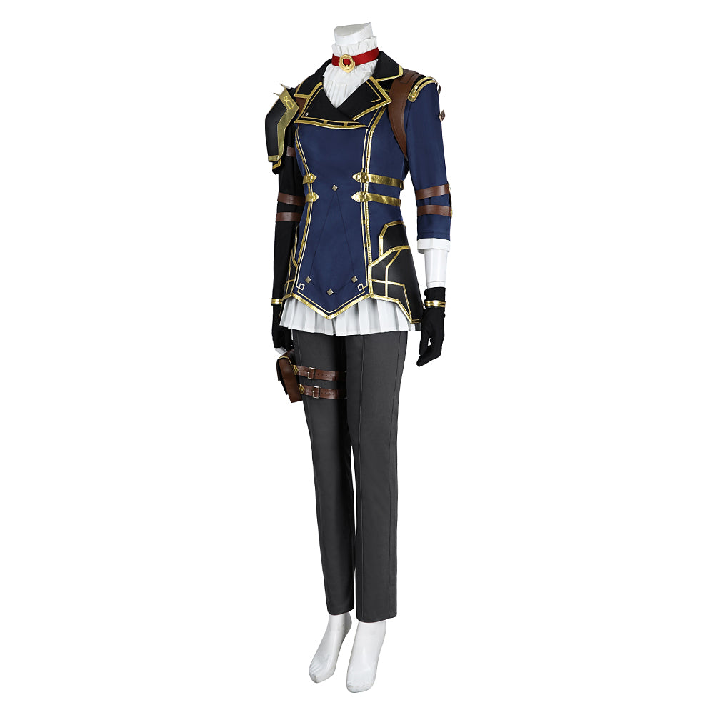 TV Arcane: League of Legends Season 2 (2024) Caitlyn Kiramman Blue Outfit Cosplay Costume