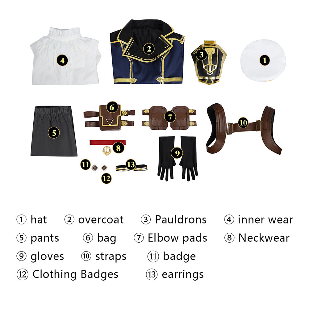 TV Arcane: League of Legends Season 2 (2024) Caitlyn Kiramman Blue Outfit Cosplay Costume
