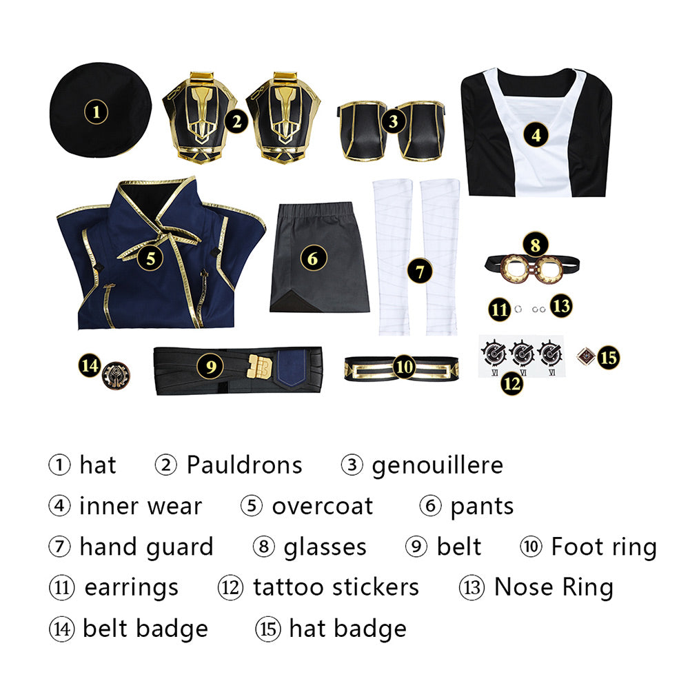 TV Arcane: League of Legends Season 2 (2024) Vi The Piltover Enforce Blue Outfit Cosplay Costume