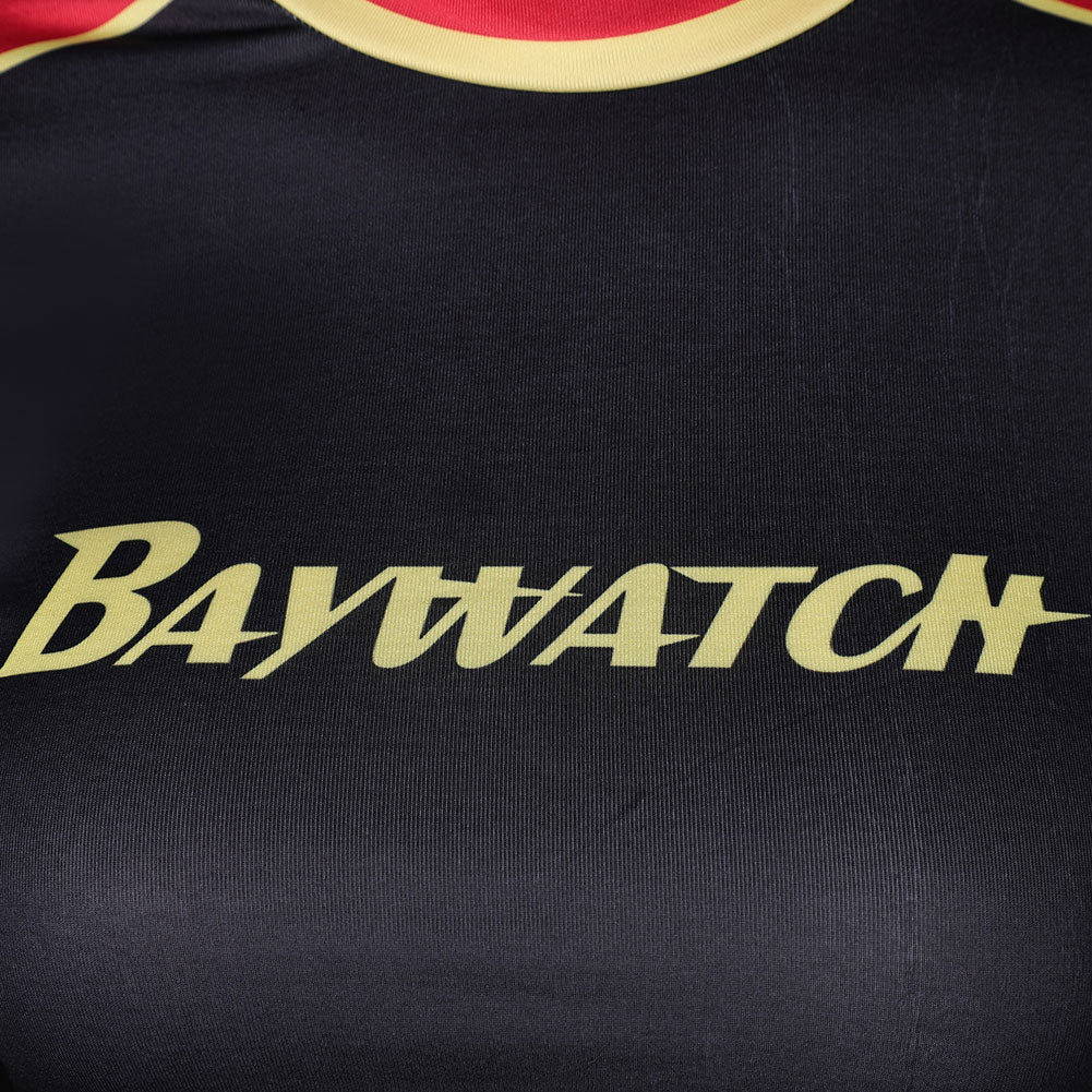 TV Baywatch Summer Quinn Women Black Split Swimsuit Cosplay Costume Outfits Halloween Carnival Suit