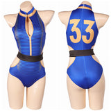TV Fallout Vault 33 Dweller Lucy Women Blue  One-piece Swimsuit Cosplay Costume Original Design