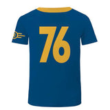 TV Fallout Vault 76 Dweller Blue T-shirt Cosplay Costume Outfits Halloween Carnival Suit