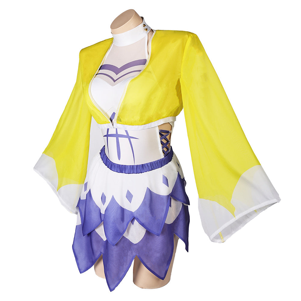 TV Hazbin Hotel Adam Women Blue Swimsuit Cosplay Costume Outfits Halloween Carnival Suit Original Design
