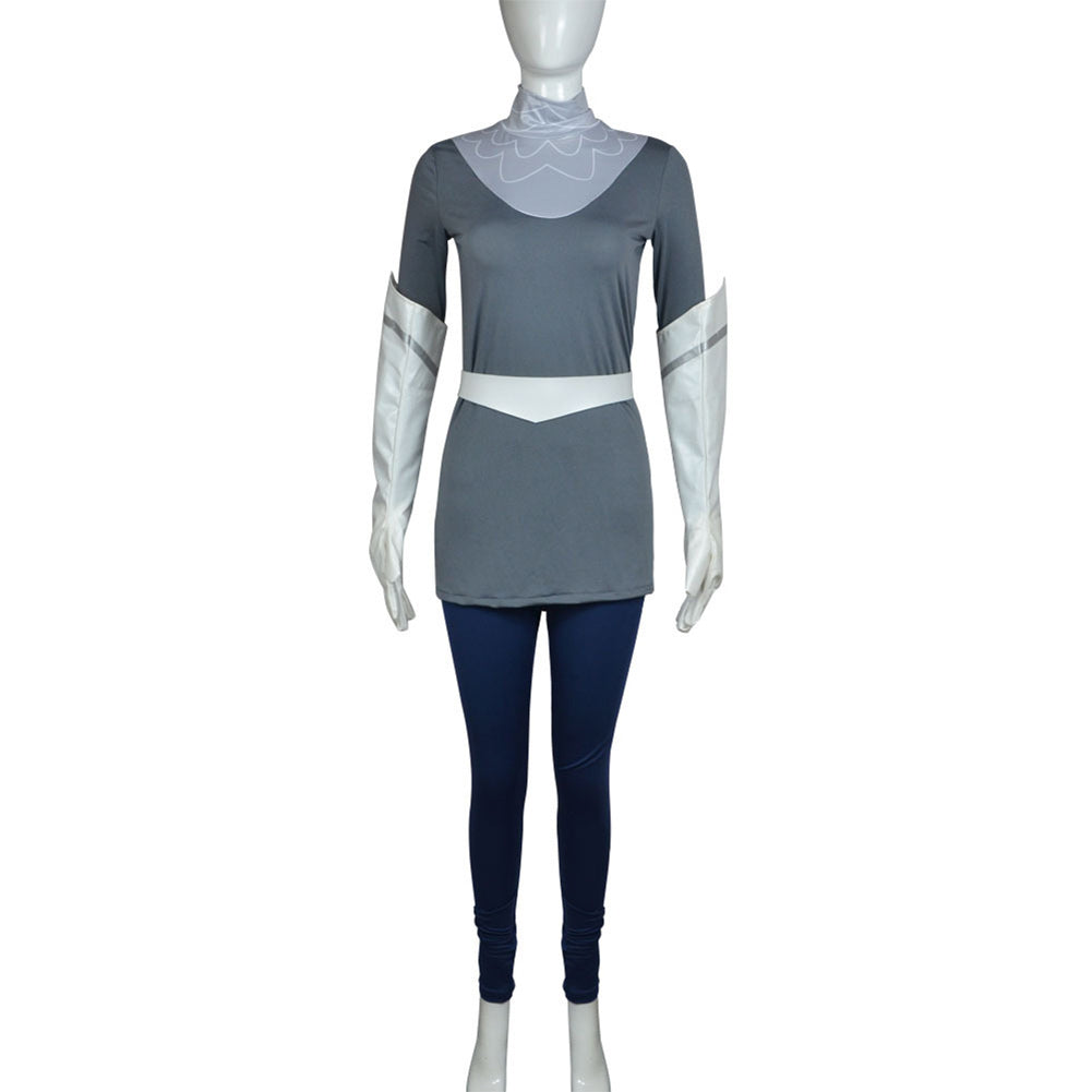 TV Hazbin Hotel Lute Women Grey Outfit Cosplay Costume Outfits Halloween Carnival Suit