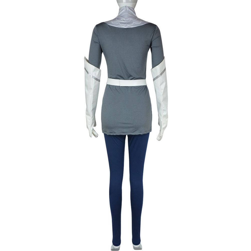 TV Hazbin Hotel Lute Women Grey Outfit Cosplay Costume Outfits Halloween Carnival Suit